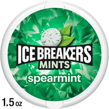 Ice Breakers Spearmint Sugar Free Mints, Tin 1.5 oz