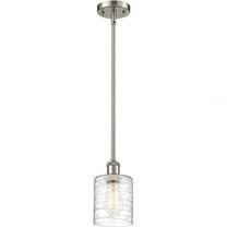 516-1S-SN-G1113 Innovations Lighting Cobbleskill - 1 Light Mini Pendant In Art Nouveau Style-8 Inches Tall and 5 Inches Wide-Brushed Satin Nickel