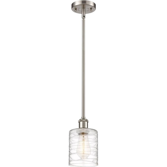 516-1S-SN-G1113 Innovations Lighting Cobbleskill - 1 Light Mini Pendant In Art Nouveau Style-8 Inches Tall and 5 Inches Wide-Brushed Satin Nickel