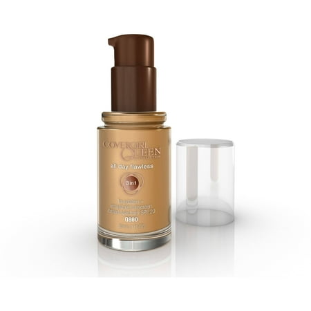COVERGIRL Queen Collection 3 in 1 Foundation + Ensulizole Sunscreen SPF 20, Q800 Sand
