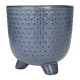 thumbnail image 5 of DecMode Blue Ceramic Indoor Outdoor Planter, Set of 3 8", 6", 5"H, 5 of 9