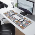 thumbnail image 2 of Long Mouse Pads for Desk,Bulldog Dog and Flower Florals Desk Mats on Top Of Desks, Desk Mouse Pad Extra Large with 3mm Non-Slip Base and Stitched Edge for Gaming,Office,Work,Home 31.5"x11.8", 2 of 6