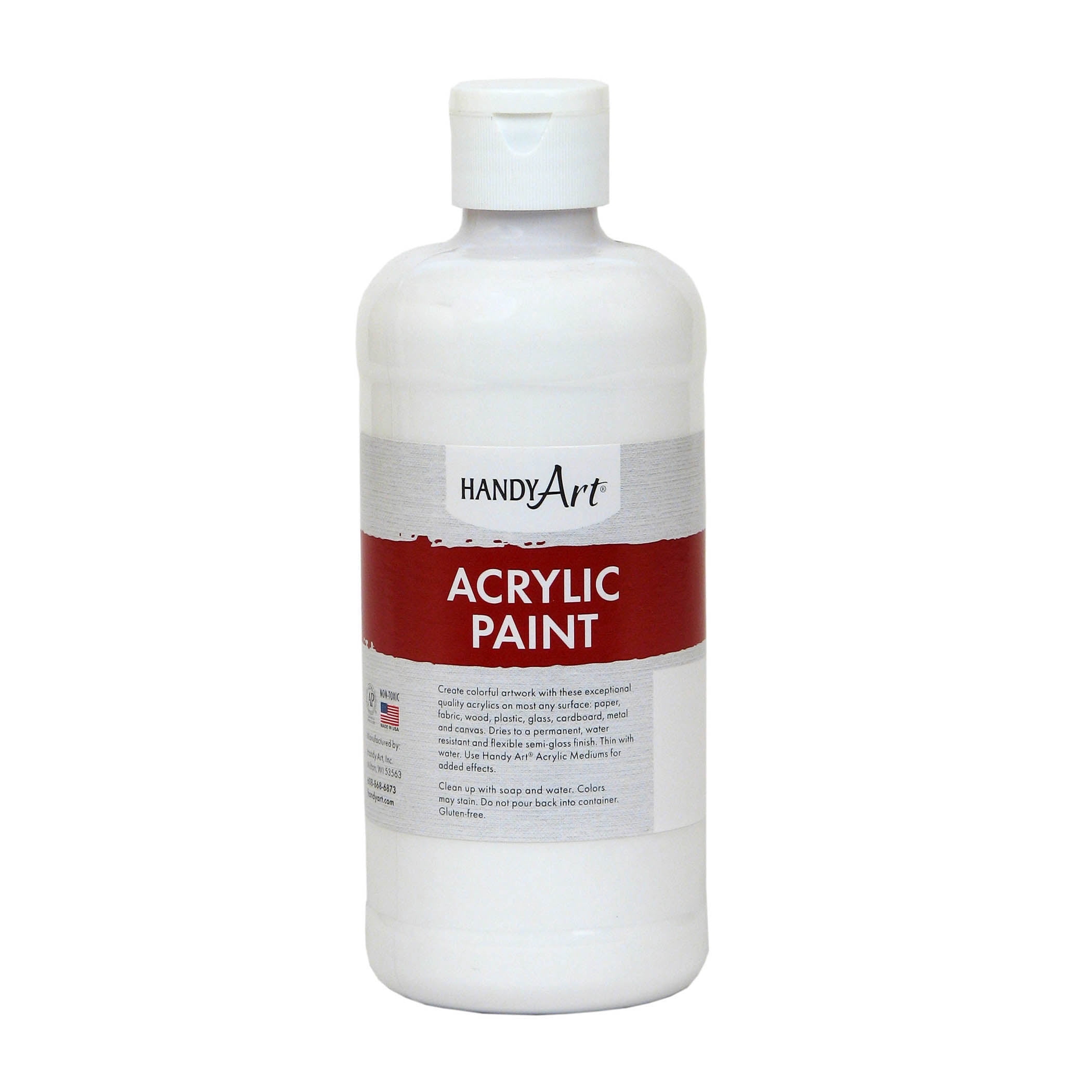Handy Art Acrylic Paint 16 oz, Titan White, Pack of 3