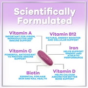 Multivitamin For Women - Complete Daily Womans Multivitamins with Biotin, Calcium, Folic Acid, Iron, Zinc, Vitamin A, C, D, E & B Vitamins, Womens Hair Skin and Nails Supplements - 120 Softgels