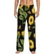 thumbnail image 1 of Fotbe Bees and Sunflowers Pantalones de Pijama para Hombre, Pantalones de Dormir, Pantalones de Casa con Cintura Ajustable y Bolsillos-Small, 1 of 6