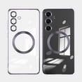 thumbnail image 4 of Allytechgroup Clear Magnetic Case for Samsung Galaxy S25+, Compatible with Magsafe Anti-Scratch Not-Yellowing Bumper Shockproof Slim Cover for Samsung Galaxy S25+ Plus, Lightpurple, 4 of 6