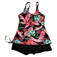thumbnail image 2 of Edvintorg Tummy Control Swimsuits for Women Floral Print Tank Top with Boyshorts Womens Tankini Swimsuits Athletic Two Piece Bathing Suits, 2 of 4