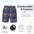 thumbnail image 3 of Logiee Underwater Animals Print Men's Swim Trunk,Quick Dry Board Shorts ,Men's Swim Trunks with Compression Liner, Bathing Suits with Pockets-X-Large, 3 of 6