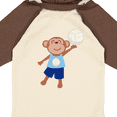 thumbnail image 4 of Inktastic Volleyball Player Boys Cute Monkey Boys Long Sleeve Baby Bodysuit, 4 of 5