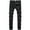 Black, variant on Men's Ripped Straight Leg Denim Pants Casual Solid Hip-hop Stretch Skinny Slim Fit Jeans Trousers with Zipper