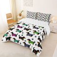 thumbnail image 2 of Homewish Cartoon Pet Dachshund Full Size Comforter Sets,Dog Paws Bedding Comforter Set,White,Reversible,3 Pieces,1 Comforter and 2 Pillowcases, 2 of 7