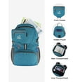 thumbnail image 5 of WATERFLY Unisex 20L Small Foldable Packable Travel Hiking Backpacks Daypack,Teal Blue, 5 of 9