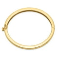 thumbnail image 3 of 14K Solid Yellow Gold 6.3mm Hinged Bangle Bracelet, 3 of 4