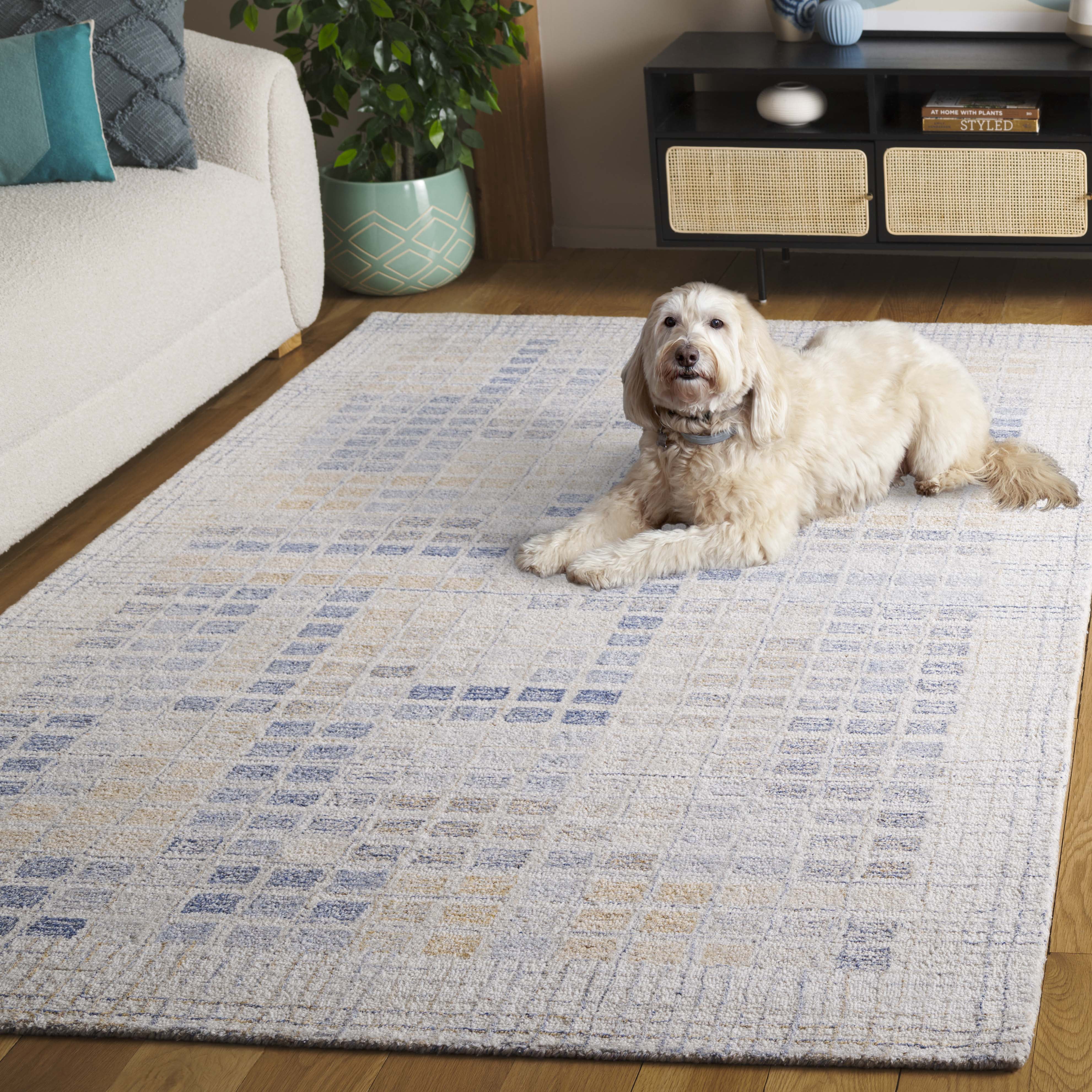SAFAVIEH Renewal Barrfind Geometric Area Rug, Beige/Gray, 3' x 5'