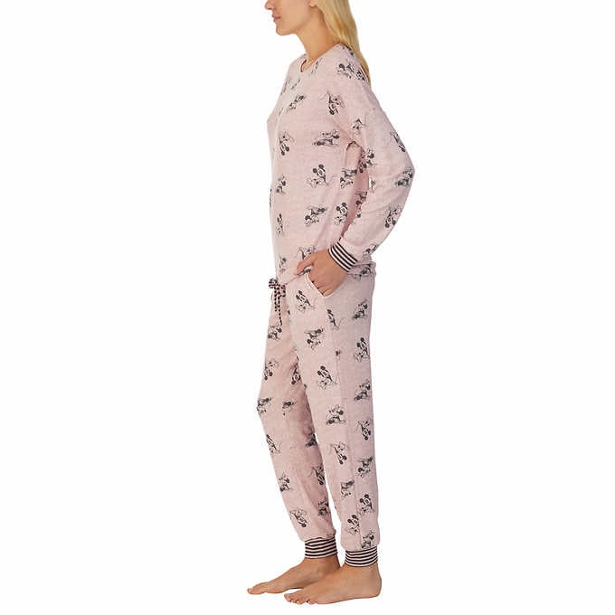 Disney Womens 2 Piece Cozy Pajama Set 