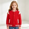 thumbnail image 6 of Grblisyd Kids Baseball Jackets Boys Girls Jacket Casual Lightweight Fit Varsity Button Long Sleeve School Coat with Pocket, 6 of 6