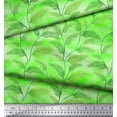 thumbnail image 3 of Soimoi Green Poly Georgette Fabric Pine Leaves Print Fabric by Yard 52 Inch Wide, 3 of 3