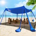 thumbnail image 1 of Refugio solar para carpa de playa besuhot de 10 x 10 pies con 8 sacos de arena, UPF 50+, 1 of 7