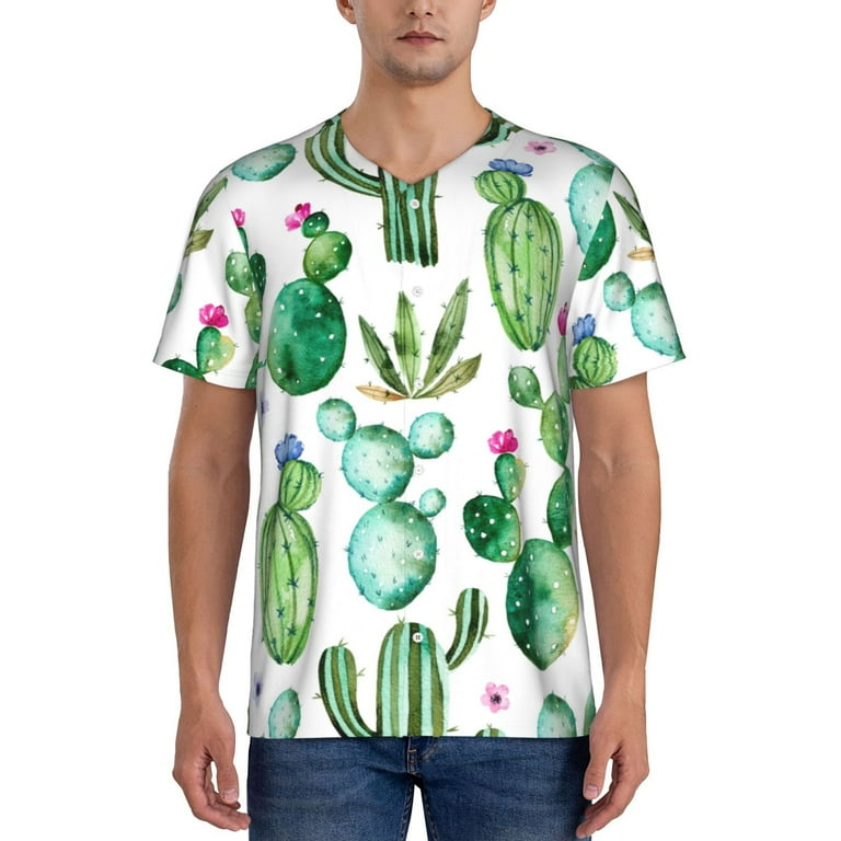 Haiem Hip Hop Hipster Baseball Jersey Button Down Shirts Sports Uniforms  Men Women Jersey(Cactus Plants1,4X-Large) - Walmart.com