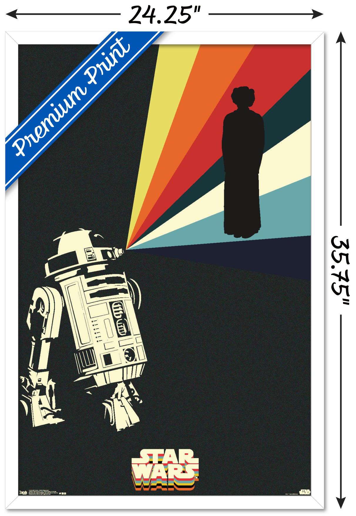 Star Wars: Saga - R2D2 Projection Wall Poster, 22.375" x 34", Framed