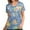 Blue, variant on Kayannuo Print Nursing Uniforms Scrub for Women Women's Fashion Easter Rabbit Print V-neck Short Sleeve Pocket Workwear Top