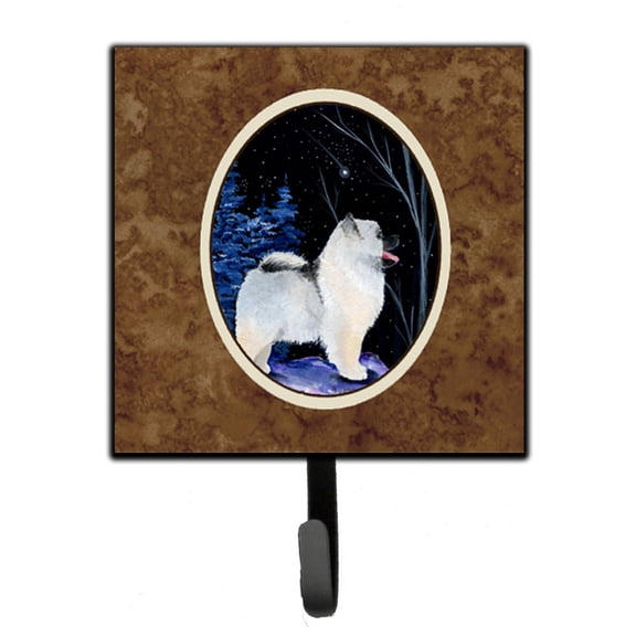 Carolines Treasures SS8380SH4 Starry Night Keeshond Leash or Key Holder 7Hx4.25W multicolor