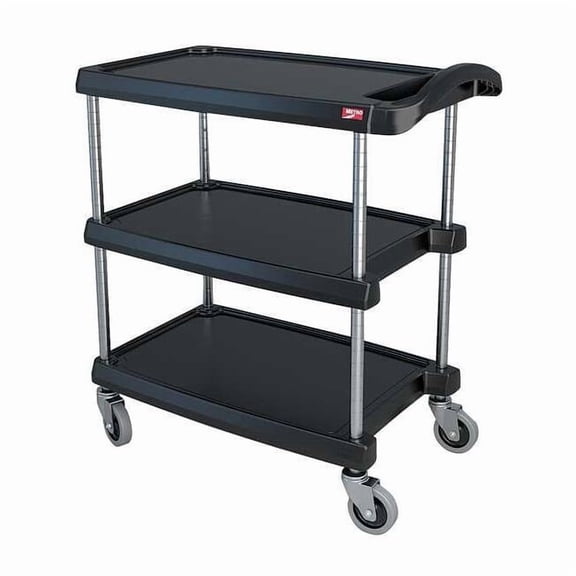 Metro Utility Cart,400 lb. Load Cap.,3 Shelves MY1627-34BL