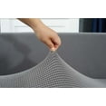 thumbnail image 3 of Elastic Durable L Shape Sofa Cover For 1 2 3 4 Seaters (Light Gray, 3 Seaters), 3 of 6