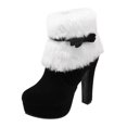 thumbnail image 2 of Botines de ante sintético para mujer, botines para fiestas informales, disfraces de Navidad - 39 Jinwen Botines de mujer Tacones altos, 2 of 8