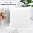 thumbnail image 3 of PiccoCasa 1 Pcs Velvet Throw Pillow Cover Cushion Cases White 16"x16", 3 of 8