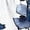 White, variant on LWavelet Women Patchwork Floral Print Tiered Maxi Skirt Elastic Waist With Pockets Casual Long Skirt Dark Blue M