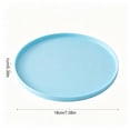 thumbnail image 3 of Round Silicone Pet Food Mat - Waterproof Dog & Cat Feeding Mat with High Lip to Prevent Spills & Protect Floors (Blue, 7''Dia), 3 of 6