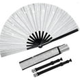 thumbnail image 1 of Popping Fans for Line Dancing \u2013 Loud Snap Sound, Dancing Fans That Pop with Holster,Lightweight & Durable for Performances, Weddings, Home Decor (White), 1 of 1