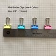 thumbnail image 2 of Mini Binder Clips 5/8"" / 0.6 inches / 15 mm a Little Bit Scratch Paper Clips 40 PCS (40 PCS Mix), 2 of 4