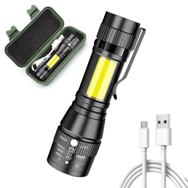 USB XPE COB LED Linterna 3 Luz Modo recargable Trabajo para exteriores Hugtrwg Para estrenar