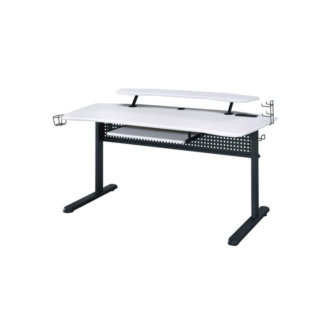 Acme Furniture Table de Jeu Vildre, Finition Noire et Blanche