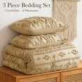 thumbnail image 6 of SONORO KATE Queen Tufted Boho Comforter Set - 3 Piece Farmhouse Chic Bed in a Bag, All-Season Jacquard Comforter with 2 Pillow Shams, Beige, 6 of 9