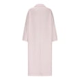 thumbnail image 3 of Zedker Long Sleeve Dresses for Women Button Down Dress Lapel Casual Work Dress, Pink L, 3 of 5