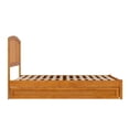 thumbnail image 3 of Lucia Full Wood Platform Bed with Panel Footboard & Twin Trundle in Light Toffee, 3 of 5