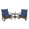 thumbnail image 4 of EAGLE PEAK 3 Piece Wicker Outdoor Rocking Chairs Bistro Set, 2 Rocker Outdoor Chairs Conversation Set, 4 of 9
