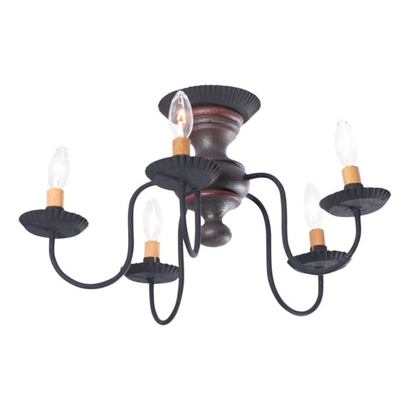 Irvins Country Tinware Irvin's Country Tinware Thorndale Ceiling Light Espresso & Salem Brick