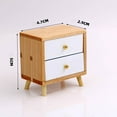 thumbnail image 3 of Table de Nuit en Bois 1:12 Table de Chevet Scène Tiroir, 3 of 7