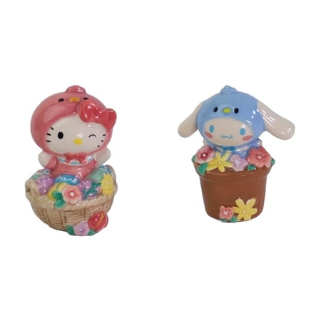 Blue Sky Clayworks Hello Kitty and Cinnamoroll Planter S&P Set, Home & Kitchen Accessories, Ceramic, 24369