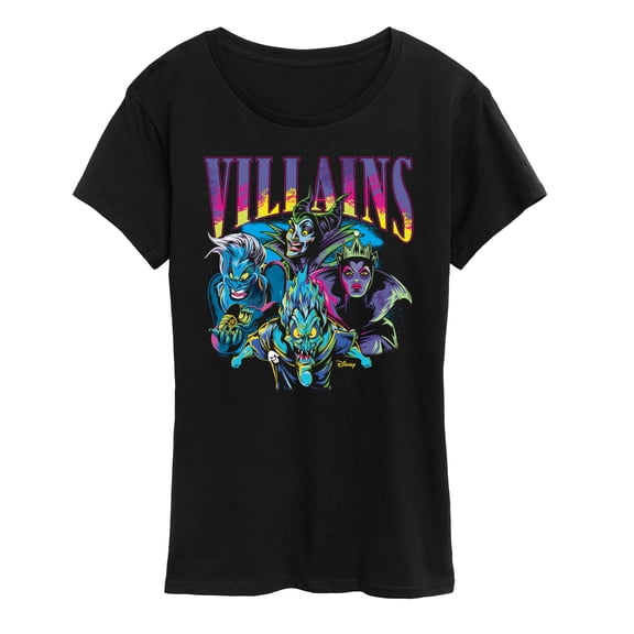 Disney - Blacklight Villains - Women's Short Sleeve Graphic T-Shirt
