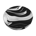 thumbnail image 1 of Disketp Abstract Black White Swirls Funda Redonda para Taburete, Funda de Cojín para Silla de Bar Suave y Elástica-14 inch, 1 of 7