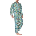 thumbnail image 2 of Yiaed Artoon Transport Print Men’s Pajamas Set - Long Sleeve Button Down Sleep Shirt and Pajama Bottoms Sleepwear Set Mens Pjs Sets Men's Pajama Bottoms-XX-Large, 2 of 7
