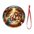 thumbnail image 2 of Fiudx Ofertas relámpago del día Decoración de Belén Árbol de Navidad de Madera Decoración de Coche Regalos Religiosos Sagrados Belén Decoración Navideña Regalos, 2 of 7