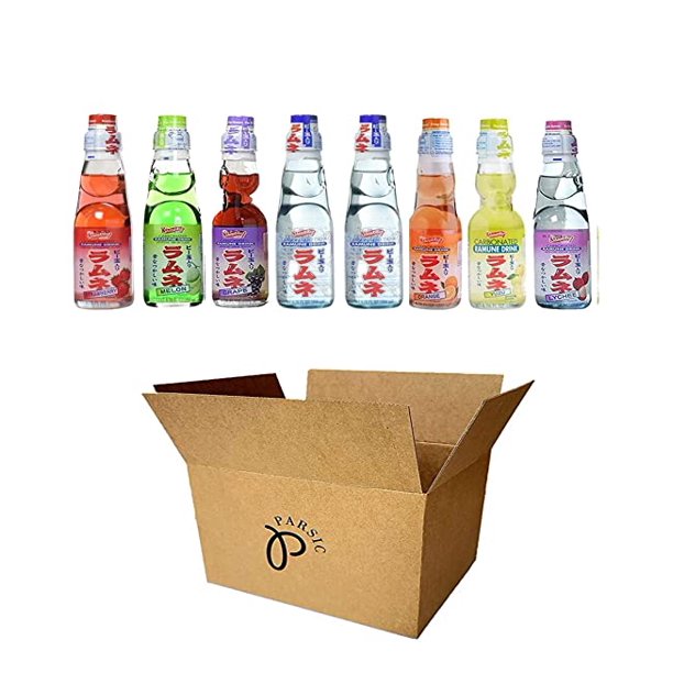 Shirakiku Ramune Japanese Soft Drink 8 Bottles 676 Fl Oz Each Original Strawberry