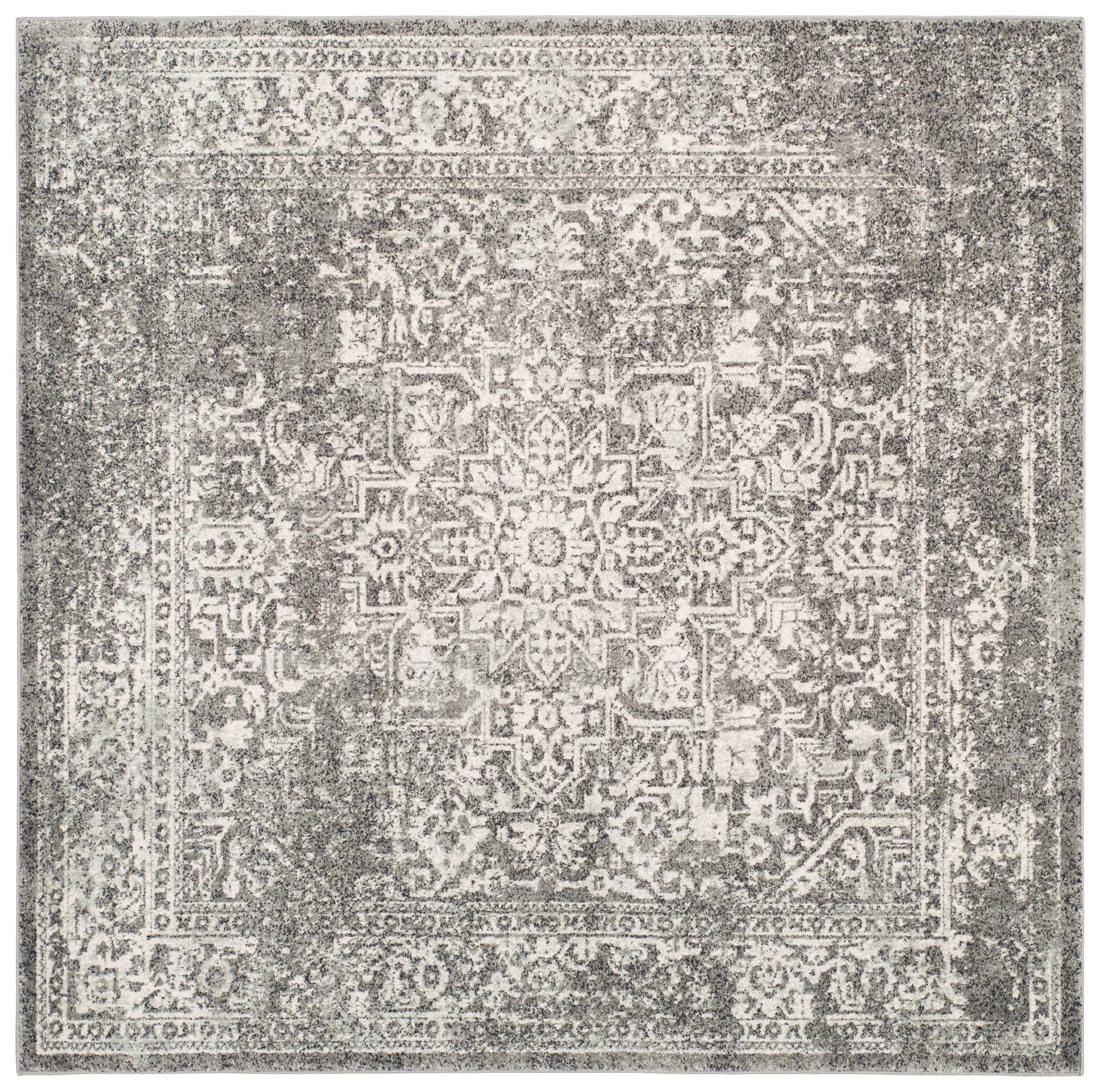 Safavieh Evoke Trena Floral Area Rug, Gray/Ivory, 8' x 8' Square