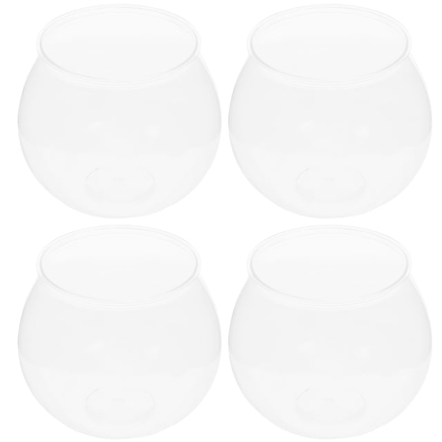 4pcs Mini Plastic Fish Tank Household Goldfish Tank Fish Bowl Aquarium Tank Clear Fish Tank